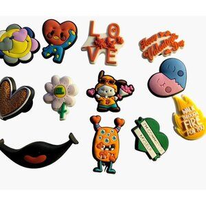 Valentines Shoe Charms Hearts Love Wedding Romance lot 12